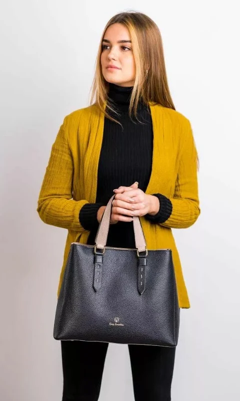 DIVA Tote Bag schwarz Kalbsleder