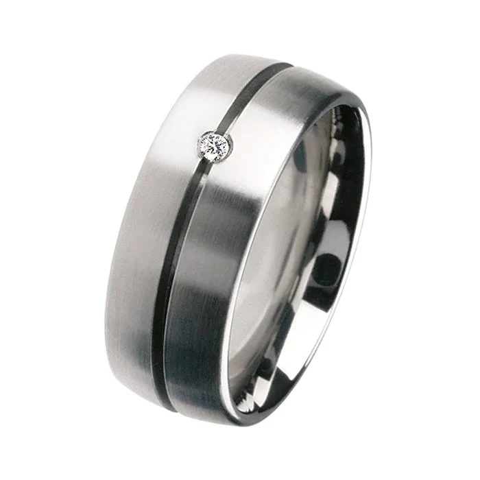 Ernstes Design Damen Diamant Ring Größe 55 Silber R67-8-55