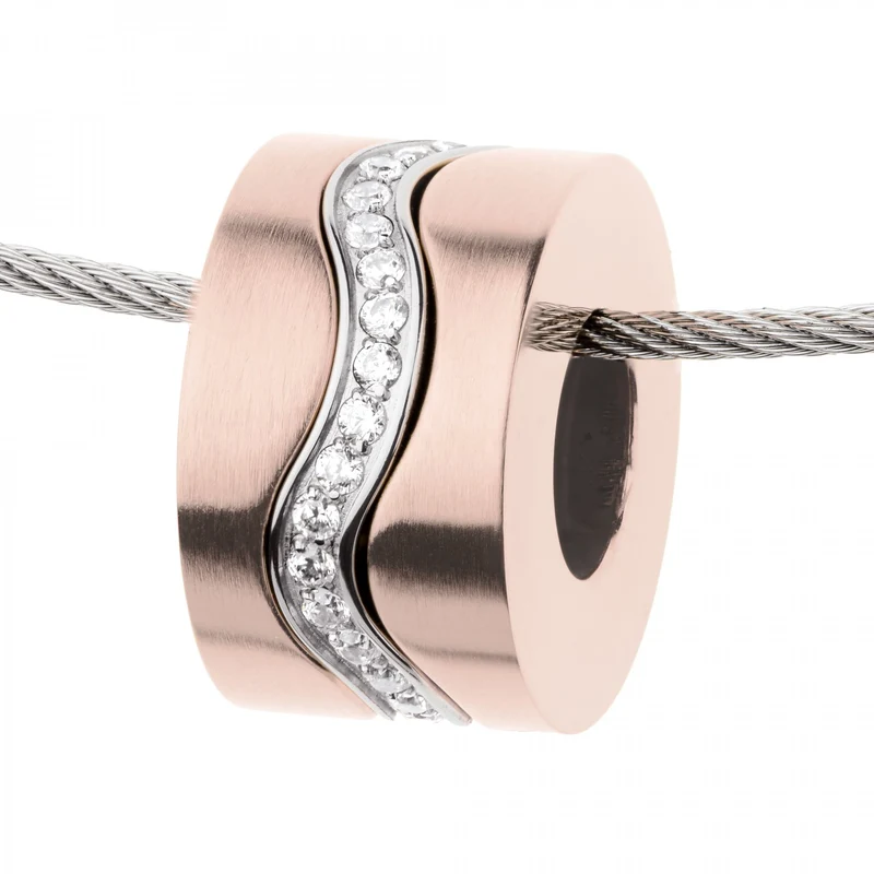 Ernstes design Damen Anhänger Evia Bead mit Zirkonia Rosegold AN912