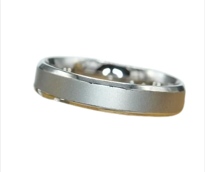 Steel Matt Classic Ring Bandring Partnerring mattiert Edelstahl, 5 mm