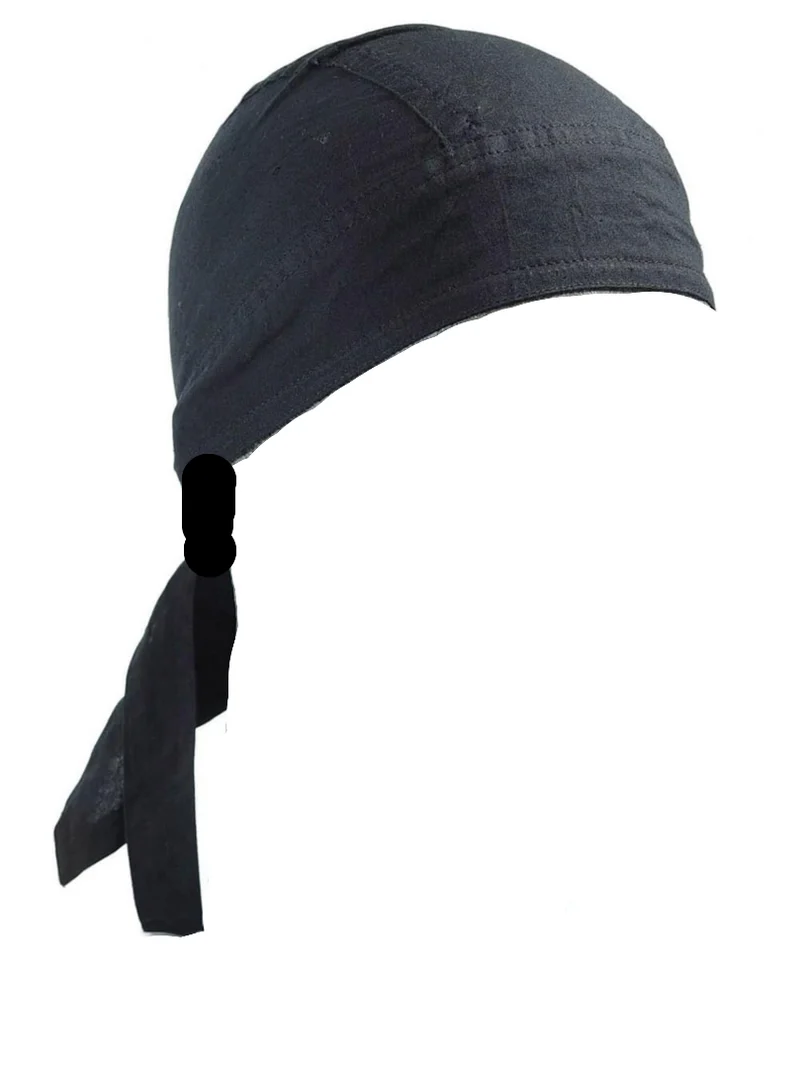 Schwarzes Bandana Cap Head Bandana Kopftuch Headwrap