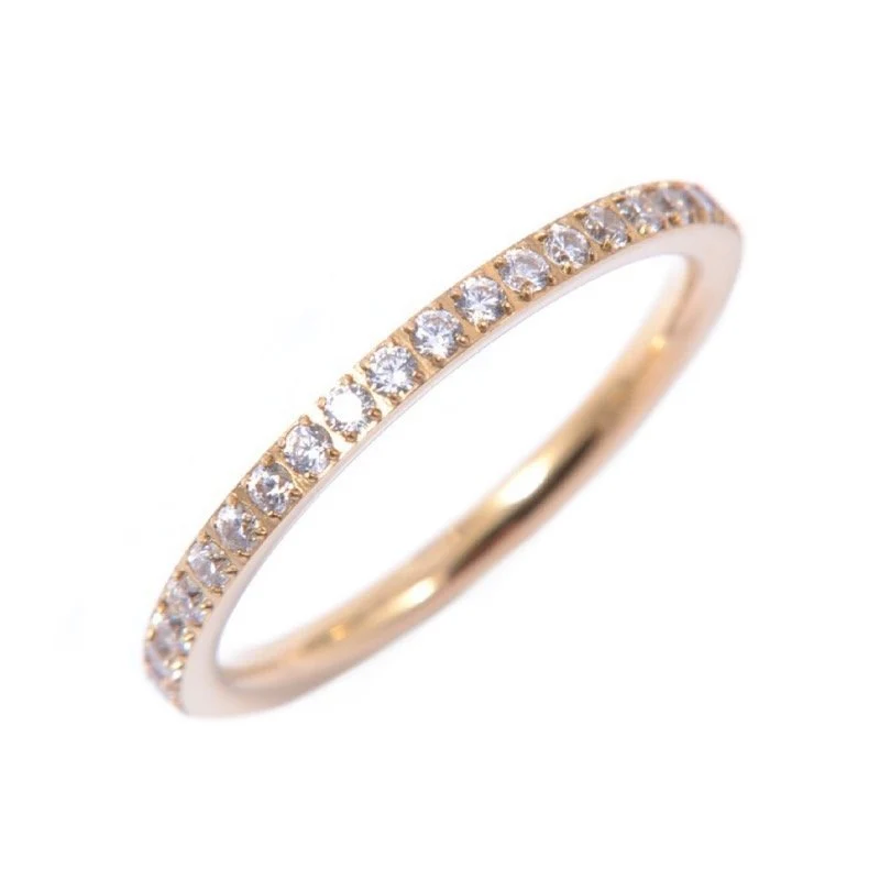 Ernstes Design Damen Ring rundum mit Zirkonia Steinen Größe 54 Gold R454.WH.54