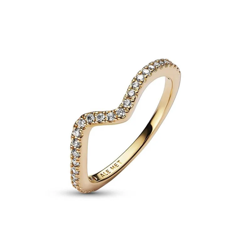 Damen Sparkling Wave Ring 162539C01-52