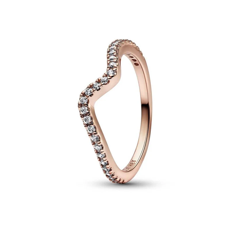 Damen Sparkling Wave Ring 182539C01-54