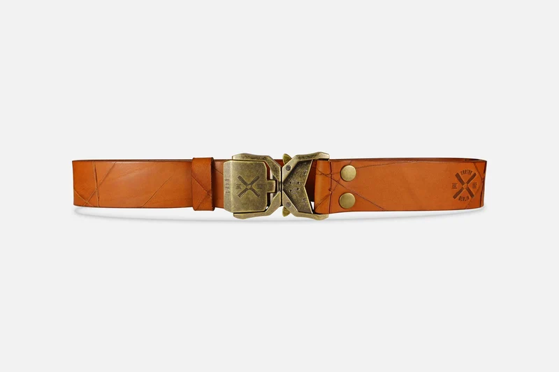 GÜRTEL TARTAR X - ZENITH COGNAC/ALTMESSING