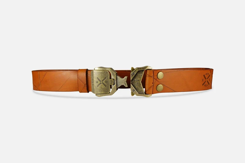 GÜRTEL TARTAR X - ZENITH COGNAC/ALTMESSING