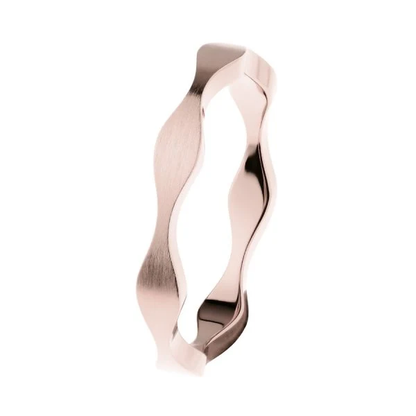 Ernstes Design Damen Wellenring Größe 57 Rosegold R570-57