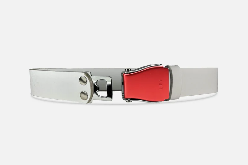 GÜRTEL STANDARD WEIß/LACHSROT
