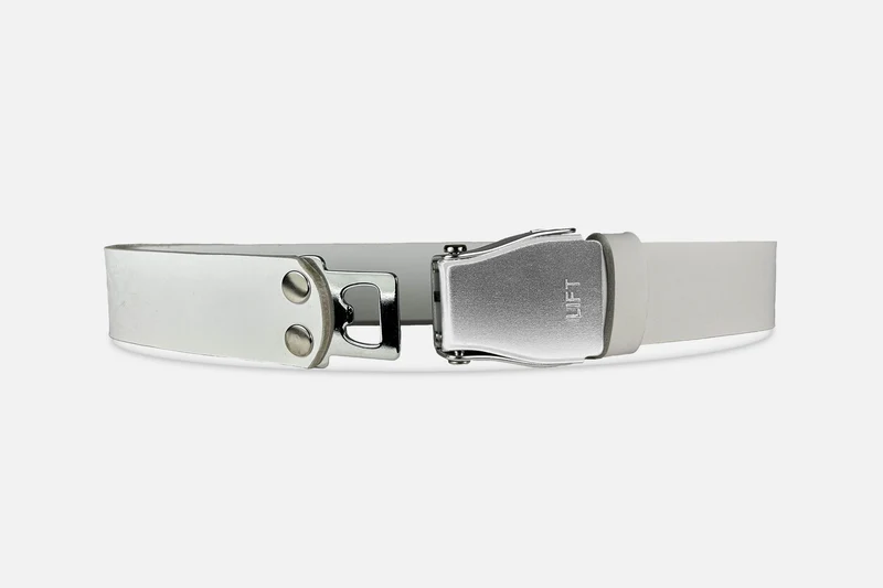 GÜRTEL STANDARD WEIß/ROH SILBER
