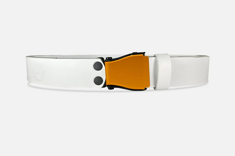 GÜRTEL STANDARD WEIß/MIXED ORANGEGOLD