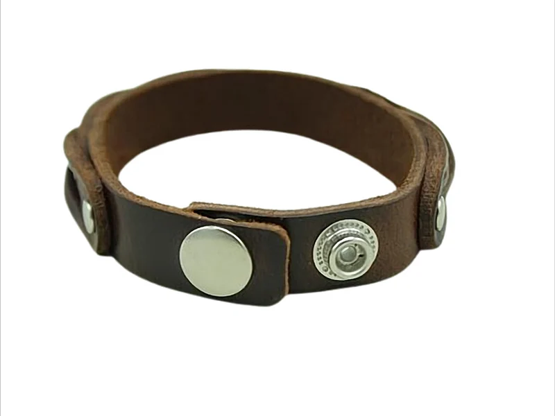 Nordic Weave Lederarmband geflochten, verstellbar – 1,5 cm breit