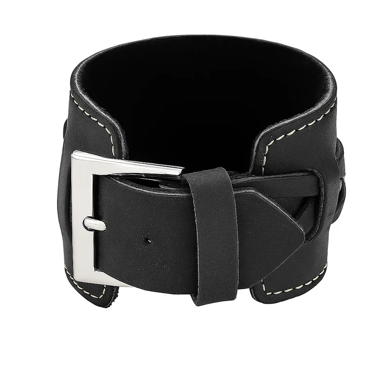 Ravenclasp Breites Lederarmband mit Schnalle – verstellbar
