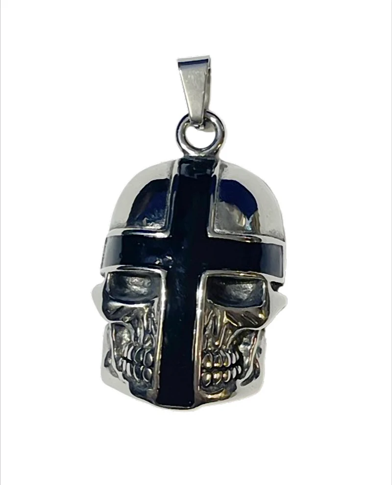 „Helm des Ewigen Wächters“ Anhänger aus Edelstahl – 50 x 30 mm
