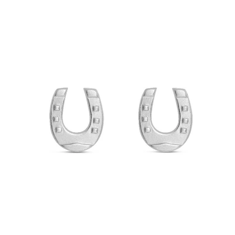 Mädchen Ohrstecker mit Hufeisen Silber 39.1001.R