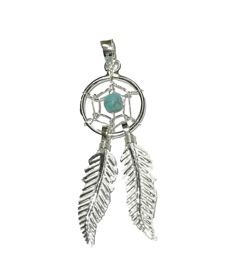Dreamcatcher Silber 925 Anhänger Traumfänger, wahlweise einzeln oder mit Kette