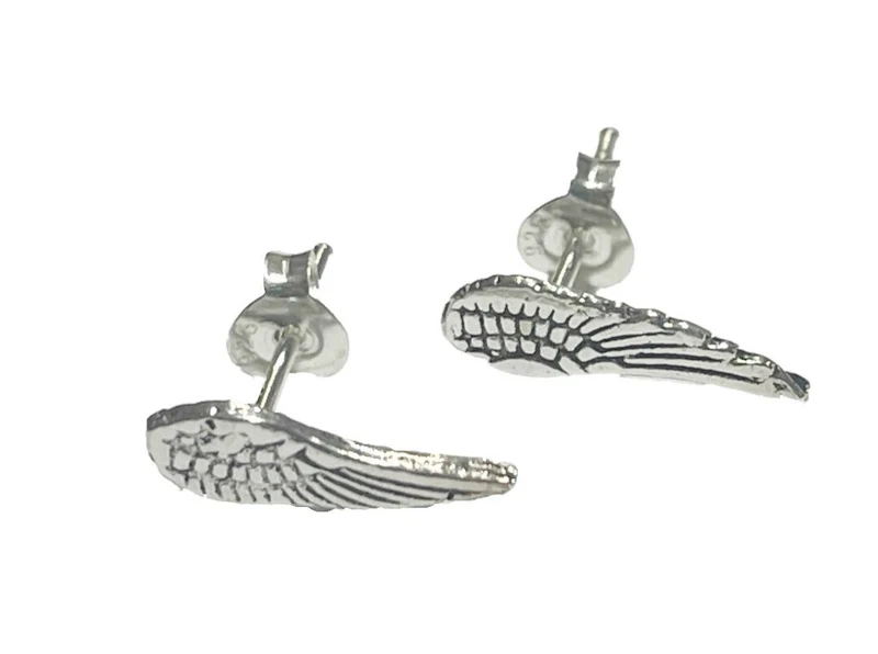 Engelsflügel Ohrstecker Ohrringe – 13 mm – Sterling Silber