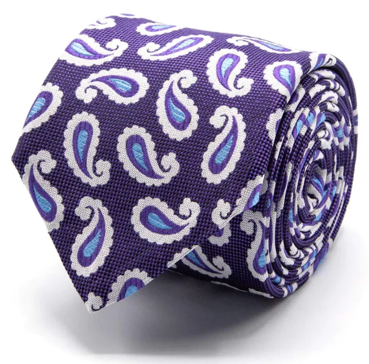 Seiden Jaqurd Krawatte mit Paisley Muster