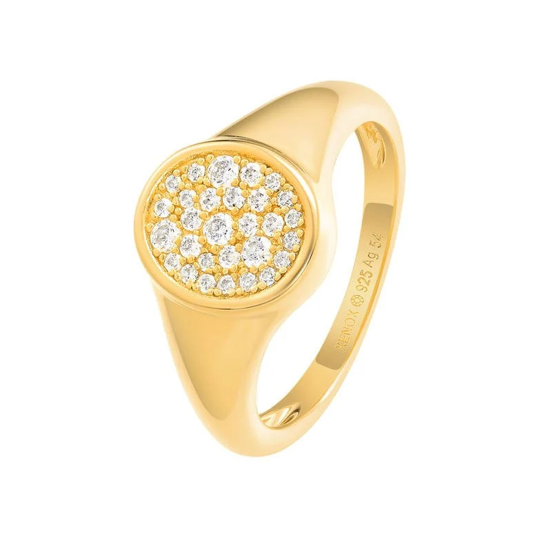 Xenox Damenring Eternal mit Zirkonia besetzt Größe 54 Gold XS91368G.54