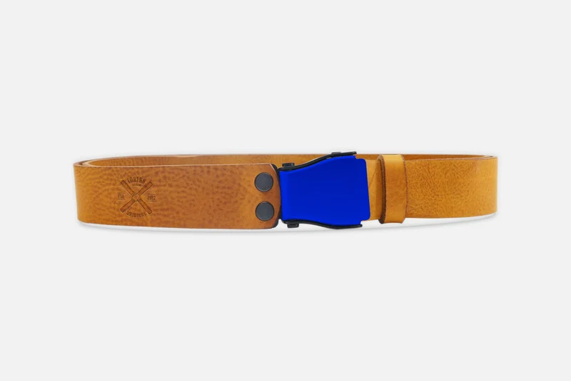 GÜRTEL STANDARD COGNAC LIGHT/MIXED BLAU