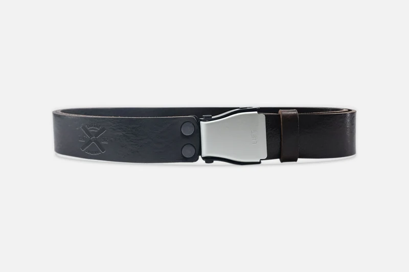 GÜRTEL STANDARD DARKBROWN/MIXED SILBER