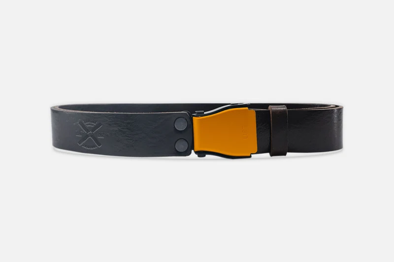 GÜRTEL STANDARD DARKBROWN/MIXED ORANGEGOLD