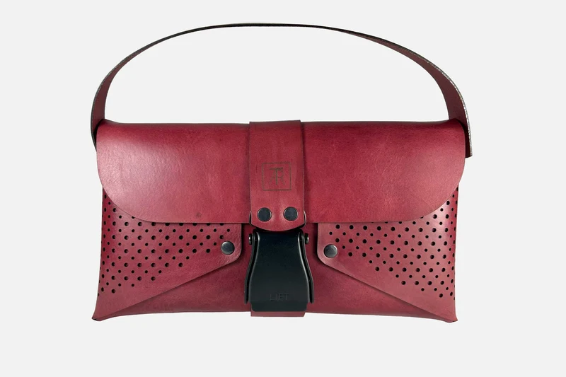 HANDTASCHE TOSCANA BURGUND/SCHWARZ