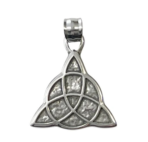 Trinity Shield Steel Triskele / Keltischer Knoten Anhänger aus 316L Edelstahl