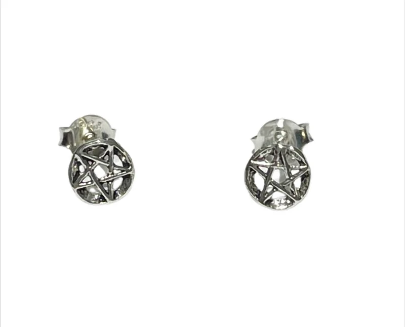 „SilverStar“ Ohrstecker Pentagramm – 925er Silber – ca. 6 mm