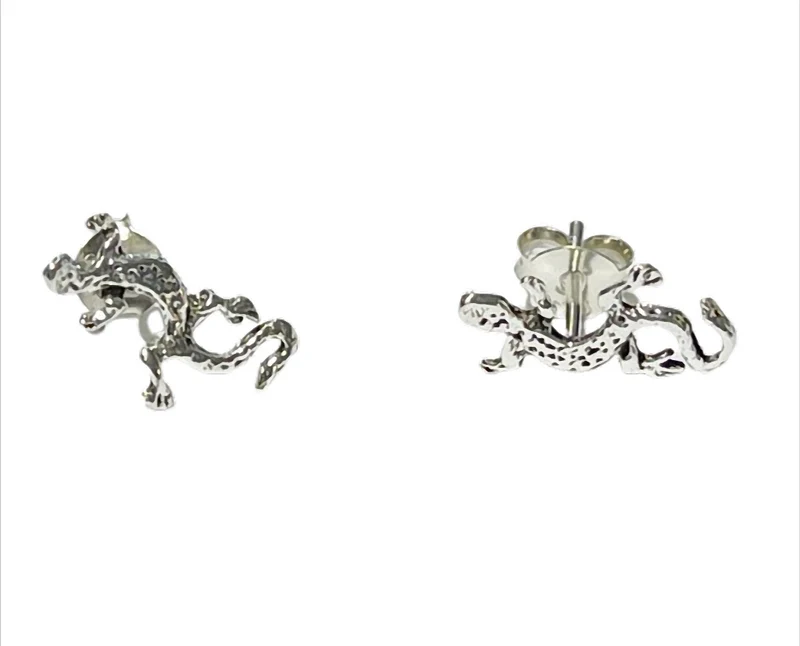 „LizardLuck“ Ohrstecker Eidechse/Salamander – 925er Silber – ca. 7 x 10,5 mm