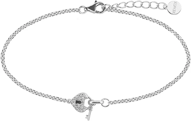 XENOX Damen-Armband 925 Sterling Silber rhodiniert Zirkonia Silber XS3409N