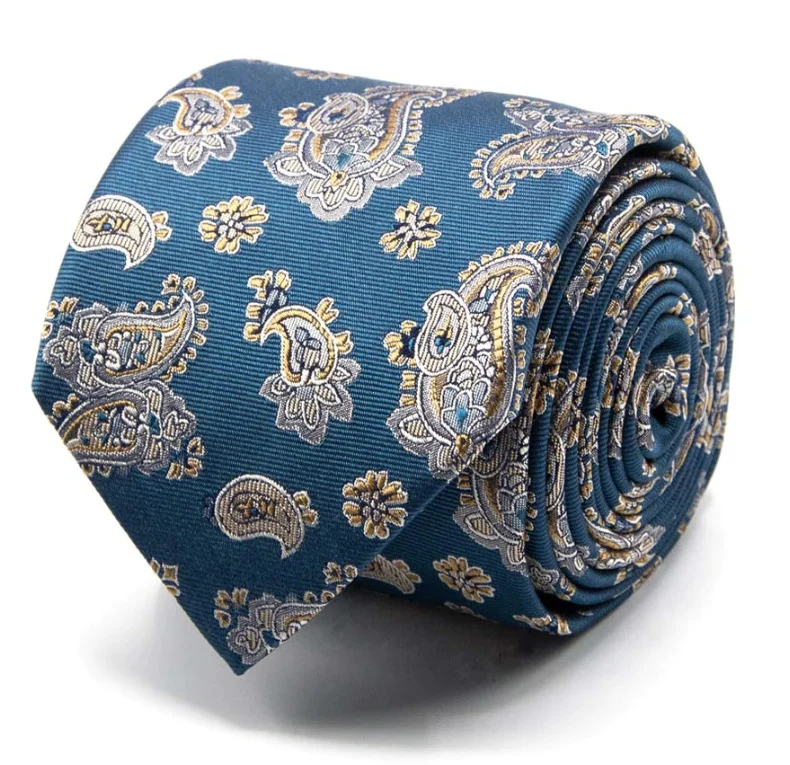 Seiden-Jaquard-Krawatte mit Paisley-Muster