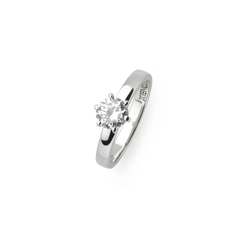 Xenox Damen Zirkonia-Ring Krappenfassung Größe 54 Silber XS7356.54