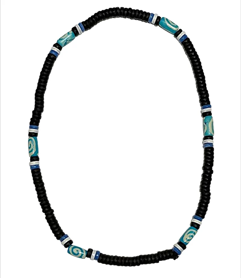 Ocean Wave Spirit Heishi Kette Armband aus Kokos – Stretch Halskette