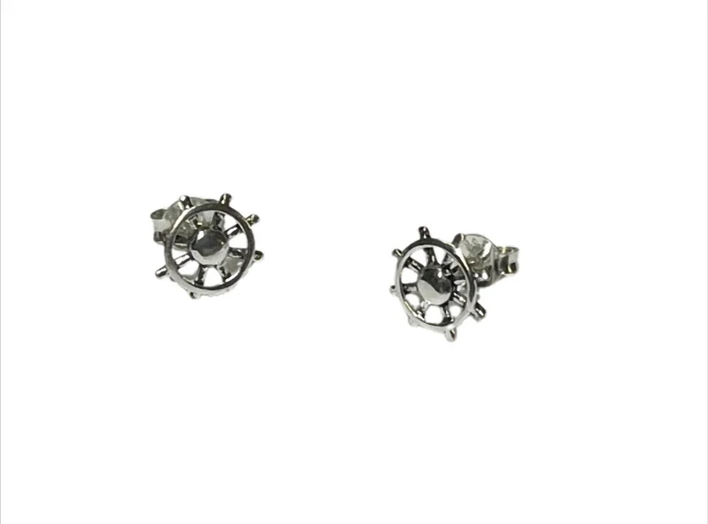 „NaviPearl“ Ohrstecker Steuerrad – 925er Silber – 10 mm