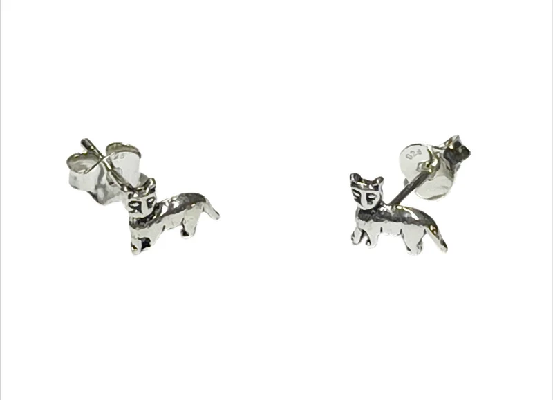 „Silberpfötchen“ Ohrstecker Katze 925er Silber 5 x 6 mm