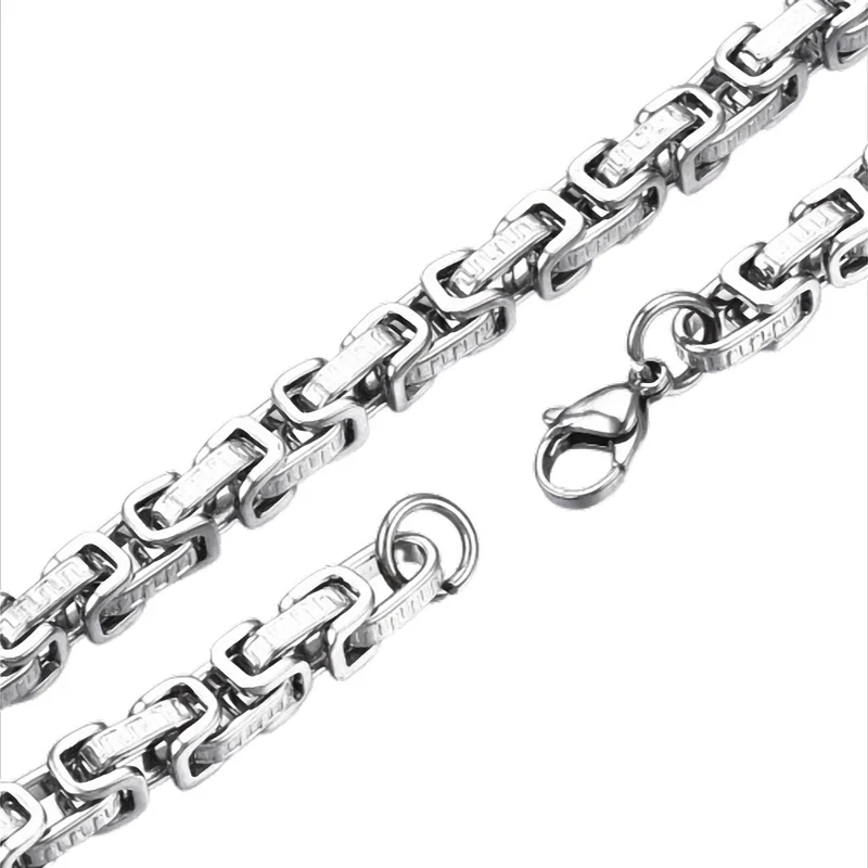 „Silberpfad Nexus“ Edelstahl Armband Kettenarmband 22 cm lang, 5 mm stark