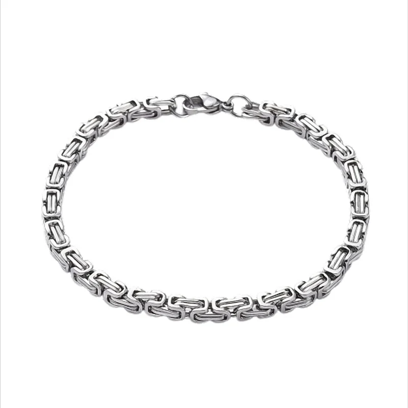 „Silvershape Flex Link“ Edelstahl Armband Königsarmband 23 cm lang, 5 mm stark