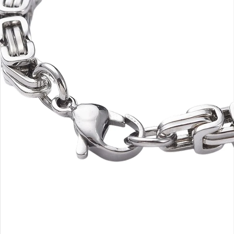 „Silvershape Flex Link“ Edelstahl Armband Königsarmband 23 cm lang, 5 mm stark