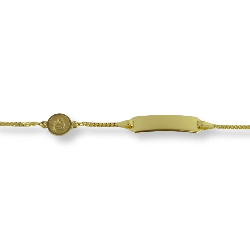 Kiner ID-Armband mit Gravurplatte Gold 801.608.14