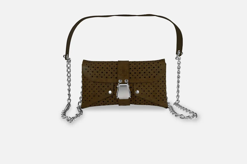 MINI BAG VINTAGE BROWN/SILBER MATT