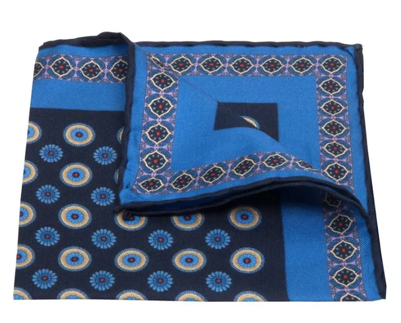 Einstecktuch aus Seiden-Twill mit Blütenmuster
