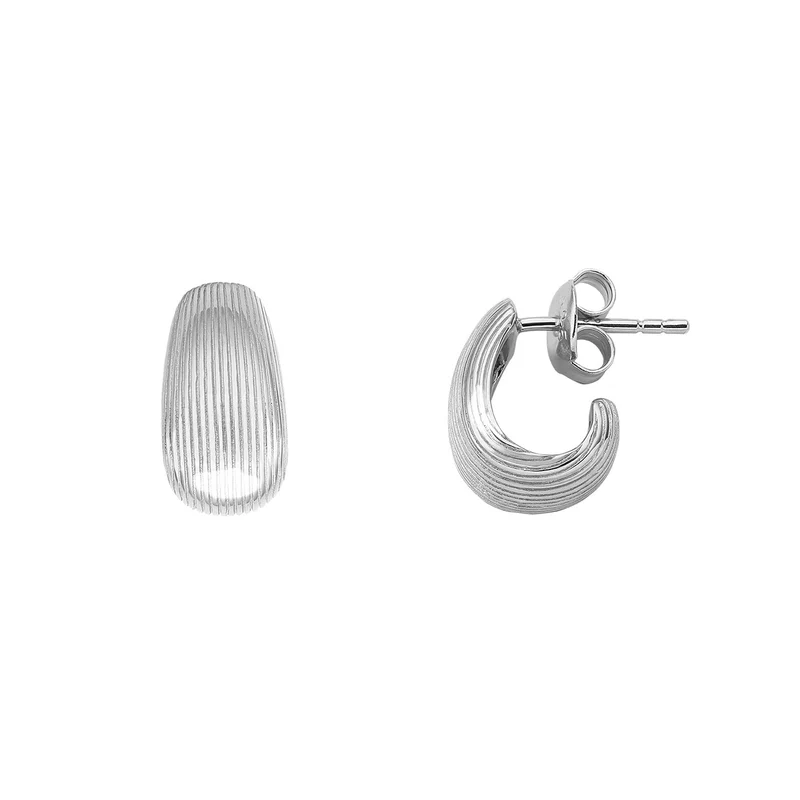 Xenox Damen Design Ohrstecker Ohrschmuck Sterling Silber 925 - Leaf XS1869