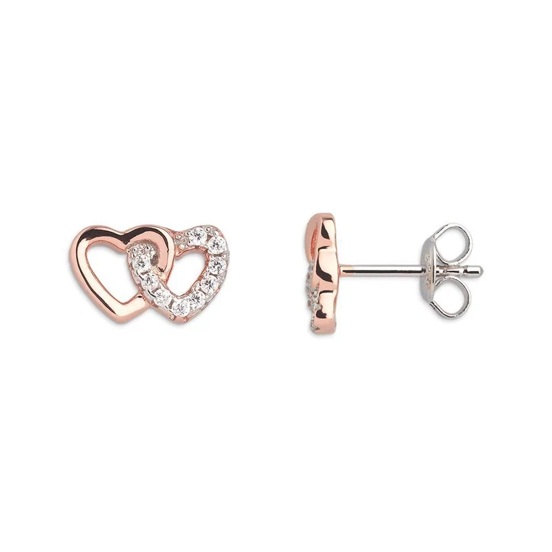 Xenox XS3740RN Ohrstecker Happy Hour Zirkonia Herzform Rosé
