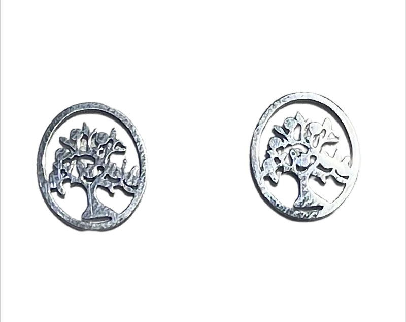 Lebensbaum Auralis Ohrstecker Baum des Lebens Edelstahl – ca. 10 × 12 mm