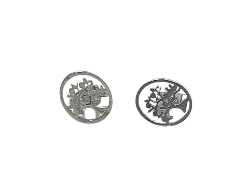 Lebensbaum Auralis Ohrstecker Baum des Lebens Edelstahl – ca. 10 × 12 mm