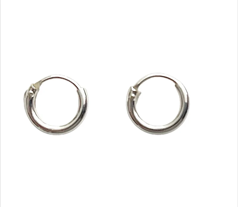 Silver Classic Hoops Creolen 925 Sterling Silber – 2 mm Stärke, Ø 8 bis 70 mm