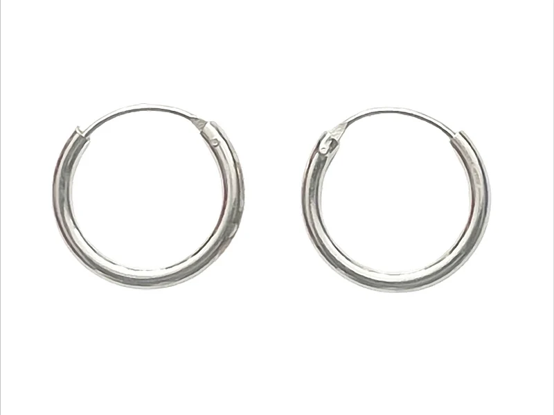 Silver Classic Hoops Creolen 925 Sterling Silber – 2 mm Stärke, Ø 8 bis 70 mm