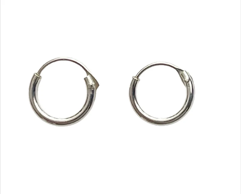 Pure Silver Hoops Creolen 925 Sterling Silber – Ø 8 / 14 / 25 / 30 mm