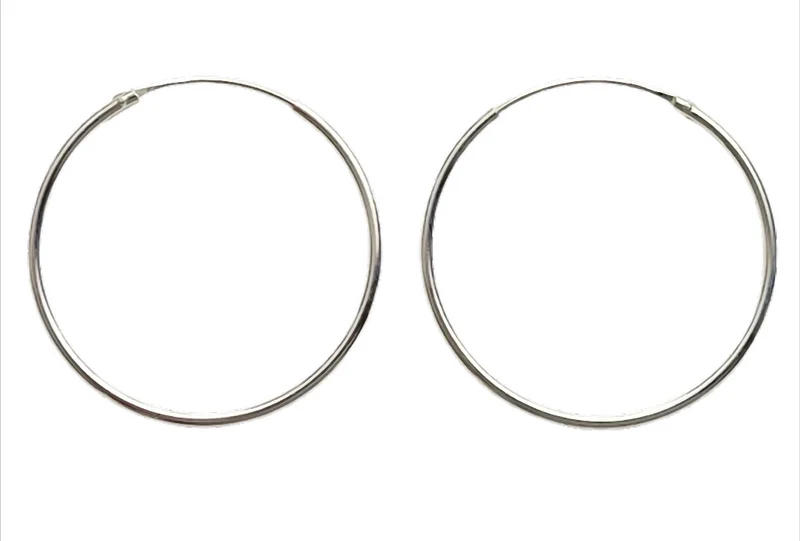 Pure Silver Hoops Creolen 925 Sterling Silber – Ø 8 / 14 / 25 / 30 mm