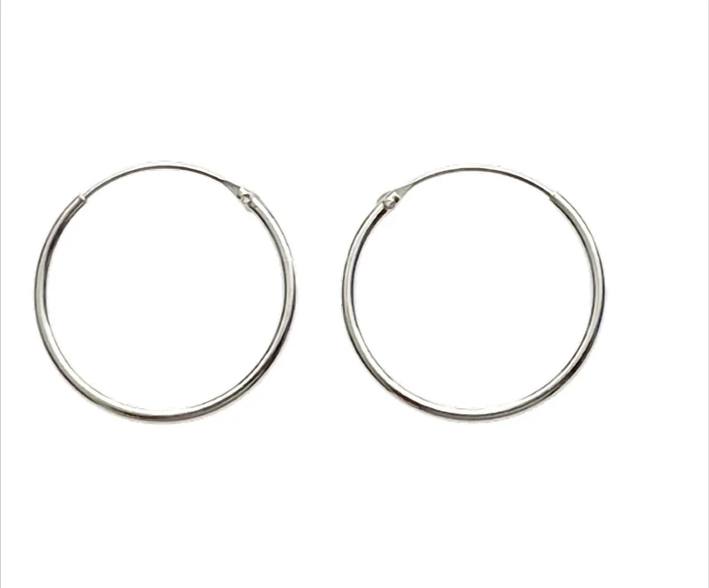 Silver Circle Creolen 925 Sterling Silber – Ø 10 / 18 / 20 / 25 mm – 1 mm Stärke